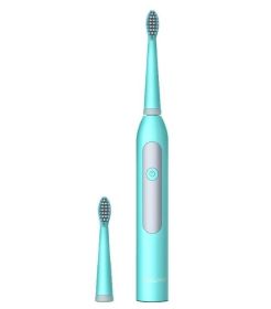 Electric Toothbrush Rechargeable Waterproof Wireless Charging APP Control Mi Smart Tooth Brush Ultrasonic (Color: green, size: M)