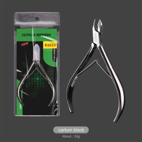 1 piece New D2022 nail shop dedicated easy to cut dead skin scissors manicure professional dead skin trimming tool silver colorful (Color: Carbon Black)